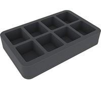 Feldherr HS050BF02BO Plateau en Mousse pour 8 Compartiments Compatible avec Flames of War - Grandes Bases