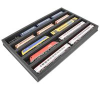 Feldherr Insert en Mousse pour Maquette ferroviaire - échelle H0-5 Compartiments pour Stockage Horizontal de locomotives, Wagons, véhicules - 570x370x50 mm - Transport JV050A003