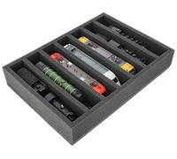Feldherr Insert en Mousse pour modélisme ferroviaire - échelle H0-7 Compartiments pour Rangement Vertical de locomotives, Wagons et véhicules - 360x260x65 mm - Transport et Stockage