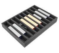 Feldherr Insert en Mousse pour modélisme ferroviaire - Échelle H0e - 9 Compartiments pour Rangement Vertical de locomotives, Wagons, véhicules - 370 x 270 x 50 mm - IU050A003