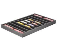 Feldherr Insert en Mousse pour modélisme ferroviaire - échelle H0m - 10 Compartiments pour Stockage Horizontal de locomotives, Wagons, véhicules - 570x370x45 mm - Transport JV045A001