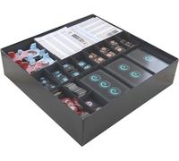 Feldherr Organiseur Compatible 7 Wonders Jeu de Base + 4 Extensions, pour boîte de Base, avec Pochettes pour Cartes et Plateaux à jetons pour Rangement du matériel