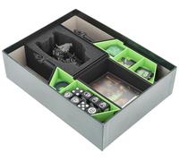 Feldherr Organiseur compatible avec HeroQuest (2021) : La crypte des ténèbres perpétuelles - Insert pour boîte de jeu de société - Porte-cartes pour pochettes - Protection en mousse pour figurine de