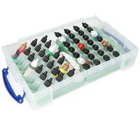 Feldherr Paint Racks Set pour flacons de Peinture (25 mm Ø) - 4l Really Useful Box pour 49 flacons - Compatible Vallejo, Army Painter - Stockage et Transport, Couleur:Mint 100% Recycling
