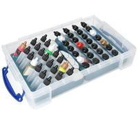 Feldherr Paint Racks Set pour flacons de Peinture (25 mm Ø) - 4l Really Useful Box pour 49 flacons - Compatible Vallejo, Army Painter - Stockage et Transport, Couleur:Blueberry 100% Recycling