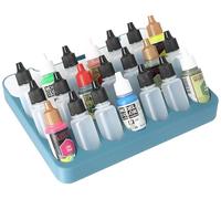 Feldherr Porte-Peinture pour 4l Really Useful Box - Insert 21 flacons (Ø 25 mm) + Compartiment Accessoires - Compatible Vallejo, Army Painter flacons Compte-Gouttes, Couleur:Blueberry 100% Recycling