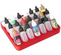 Feldherr Porte-Peinture pour 4l Really Useful Box - Insert 21 flacons (Ø 25 mm) + Compartiment Accessoires - Compatible Vallejo, Army Painter flacons Compte-Gouttes, Couleur:Cherry Red