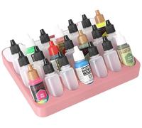 Feldherr Porte-Peinture pour 4l Really Useful Box - Insert 21 flacons (Ø 25 mm) + Compartiment Accessoires - Compatible Vallejo, Army Painter flacons Compte-Gouttes, Couleur:Rosé 100% Recycling