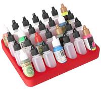 Feldherr Porte-Peinture pour 4l Really Useful Box - Insert pour 28 flacons (Ø 25 mm) - Compatible Vallejo, Army Painter - transportable, Couleur:Cherry Red