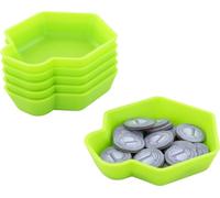 Feldherr Shell Bols à jetons - 6 Plateaux colorés pour Accessoires de Jeux de société, meeples et Autres Petits Objets, Couleur:Vert