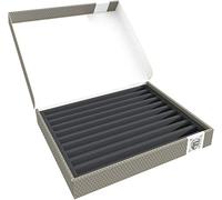 Feldherr Storage Box FSLB040 pour Les locomotives, Wagons et véhicules ferroviaires Miniatures - 10 emplacements pour l'écartement Z - Vertical, Amount:1 pcs.