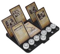 Feldherr Tableau de Bord avec pions compatibles avec HeroQuest (2021) - Aide de Jeu pour Le tri des Cartes et Une Meilleure Gestion des Personnages sur Table., Couleur:Black White