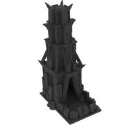 Feldherr Tour à Dés Monolithique - 24 cm de Haut - pour Jeux de Rôles et de Table - Fabriqué en PLA Écologique - Parfait pour Warhammer DND et Jeux de Plateau, Couleur:Black