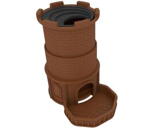 Feldherr Tour de dés Château Mystère - Compatible HeroQuest - Compact et Flexible - pour dés jusqu'à 16 mm - Pliable pour Transport Facile.