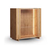 Feldmann-Wohnen Vitrine Travertino en Travertin, 2 portes, 100x46x106 cm