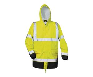 Feldtmann Veste de pluie de signalisation en PU Manfred taille L jaune/noir PU sur support Quantité:1