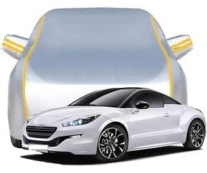 FELEA Bâche Voiture Étanche Respirante pour Peugeot RCZ, Housse de Protection Voiture Contre Pluie Soleil Poussière,C-Silver