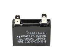 FELEA CBB61 climatiseur unité extérieure condensateur Ventilateur condensateur de démarrage 450VAC 450V 3.5UF 4UF 4.5UF 5UF 6UF 7UF 8UF 10UF 12UF 14UF (Size : 4UF 2PIN)