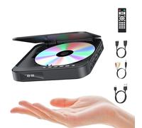 FELEMAN Lecteur DVD pour TV, Mini Lecteur DVD HDMI, HD 1080p - Prend en Charge Toutes Les Régions, Mémoire de Point d'arrêt, USB/TF, Intégré PAL/NTSC et Télécommande