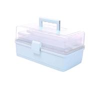 Felenny Boîte De Rangement en Plastique Trois-Couche En Plastique Transparent Cas De Stockage Polyvalent Portable Médecine Boîte De Rangement avec Poignée Médicaments Cosmétiques Jouets