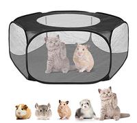 Felenny Parc pour Animaux de Compagnie Fond Étanche Portable Pliable Petite Tente de Cage de Clôture pour Animaux avec Couverture à Glissière pour Hamster Chinchillas Cobayes