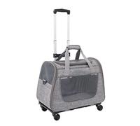 Felenny Sac de Transport Pour Chat avec Roulettes pour Animaux Domestiques 2 en 1 Sac a Dos Chat Chiens avec Roues Pour les Visites Vétérinaires en Voiture, Train, Avion