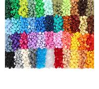 Feleph 1 × 1 Circulaire Tuiles × 2200 Pièces Multicolore, Blocs de Construction en Vrac pour Mur à Durface Lisse, Briques de Jouets Compatibles avec Les Grandes Marques