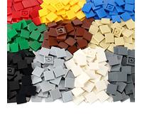 Feleph 2 × 2 Tuiles Multicolore × 500 et Pièces, Blocs de Construction en Vrac pour Mur à Durface Lisse, Briques de Jouets Compatibles avec les Grandes Marques