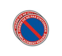 Felexdo Panneau Prière De Ne Pas Stationner,Interdiction de Stationner sur un Emplacement Réservé Pannean rigide et rond Ø167mm en Aluminium Adhésif Résistant aux UV Imperméable pour Extérieure