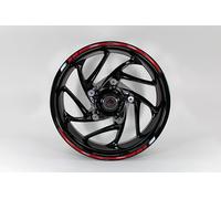 Felgenrand Aufkleber Pour jantes de moto et voiture de 16", 17", 18", rouge et noir X710142VA