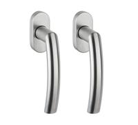 FELGNER ensemble de fenêtres Torino | ensemble de 2 pièces | quincaillerie de fenêtre en acier inoxydable | poignées de fenêtre ergonomiques pour la sécurité des fenêtres | acier inoxydable mat
