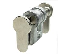 FELGNER Universal Blindzylinder 35-56 mm | Cylindre double profilé aveugle | Protection contre la poussière pour le trou de serrure | Réglable individuellement | Couleur argentée