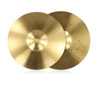 Felicafie Cymbale en laiton pour charleston et pour Splash Crash, accessoire de percussion pour batterie jazz avec surface pour répétition en studio et performance en direct (20,3 cm)