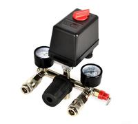 Felicafie Pressostat de compresseur d'air avec régulateur de contrôle des vannes, chargement/déchargement automatique 95-125 psi, soupapes de décharge 30-120 psi, 1,27 cm pour filetage NPT pour piston