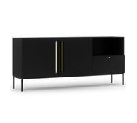 Felicia - buffet bas - noir - 2 portes, 1 tiroir et 1 niche - 180 cm - Noir