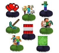 Feliciay Lot de 8 décorations de table d'anniversaire en nid d'abeille - Décoration de table d'anniversaire - Accessoire de fête d'anniversaire pour garçons et filles