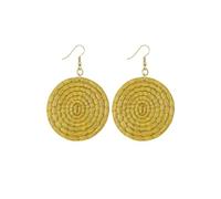 Felicidade Boucles d’Oreilles en Capim Dourado - Bijou Artisanal Authentique en Or Végétal du Brésil - Élégance Naturelle & Légèreté - Accessoire Unique pour Femme - Idée Cadeau Originale & Éthique