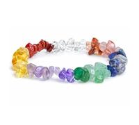 Felicidade Bracelet 7 Chakras en Pierres Naturelles - Perles Baroques Authentiques 8 mm - Bijou Spirituel Unisexe pour Méditation, Yoga & Lithothérapie - Idée Cadeau Bien-Être