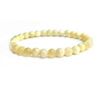 Felicidade Bracelet en Calcite Jaune Pierre Naturelle Perles de taille 6mm Pierres fines et Précieuses Bracelet Femme Bijoux Minéraux Cadeau Bien-être Cadeau Anniversaire Femme et Homme
