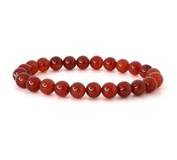 Bracelet en Cornaline Pierre Naturelle Perles de taille 8MM Pierres fines et Précieuses Bracelet Femme Bijoux Homme Cadeau Femme Cadeau Anniversaire Femme et Homme Bien-être Lithothérapie