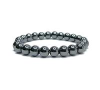 Felicidade Bracelet en hématite Pierre Naturelle Perles de taille 8mm Pierres fines et Précieuses Bracelet Bijoux Minéraux Cadeau Bien-être Cadeau Anniversaire Femme et Homme