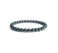 Felicidade Bracelet en hématite Pierre Naturelle Pierres fines et Précieuses Bijoux Minéraux Cadeau Bien-être Cadeau Anniversaire Femme et Homme (perles de 6mm)