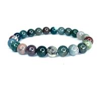 Felicidade Bracelet en Jaspe Indien Naturel - Pierres Authentiques 8MM - Équilibre, Ancrage & Vitalité - Bijou Énergétique Mixte pour Femme & Homme - Idée Cadeau Lithothérapie & Bien-Être