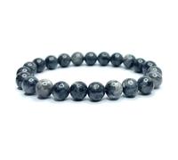 Felicidade Bracelet Labradorite Foncée - Pierre Naturelle - Protection & Transformation - Lithothérapie - Bijou Unisexe Élégant pour Femme & Homme