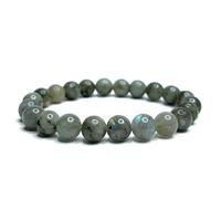 Felicidade Bracelet en Labradorite - Pierre Naturelle 8MM - Protection, Bien-Être & Intuition - Bijou Énergétique Unisexe en Lithothérapie pour Homme & Femme, Méditation & Cadeau