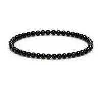 Felicidade Bracelet en Obsidienne Œil Céleste - Pierre Naturelle 4MM - Bijou Unisexe Élégant & Authentique - Protection, Mystique & Énergie - Idée Cadeau Unique pour Femme & Homme