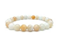Felicidade Bracelet en Pierre de Lune Naturelle 8MM pour Femme - Amour, Intuition & Équilibre - Bijou Énergétique en Lithothérapie - Cadeau Bien-Être, Méditation & Yoga