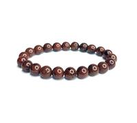 Felicidade Bracelet Jaspe mahogany en Pierre Naturelle pour Femme et homme - Perles 8MM - Cadeau original Lithothérapie Cadeau Noel femme homme ado cadeau anniversaire