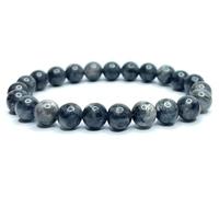 Felicidade Bracelet Labradorite Foncée - Pierre Naturelle - Protection & Transformation - Lithothérapie - Bijou Unisexe Élégant pour Femme & Homme