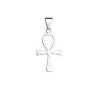 Felicidade Pendentif Croix de Ankh - Symbole Égyptien de Vie & d’Énergie - Bijou Spirituel Mixte - Acier Inoxydable